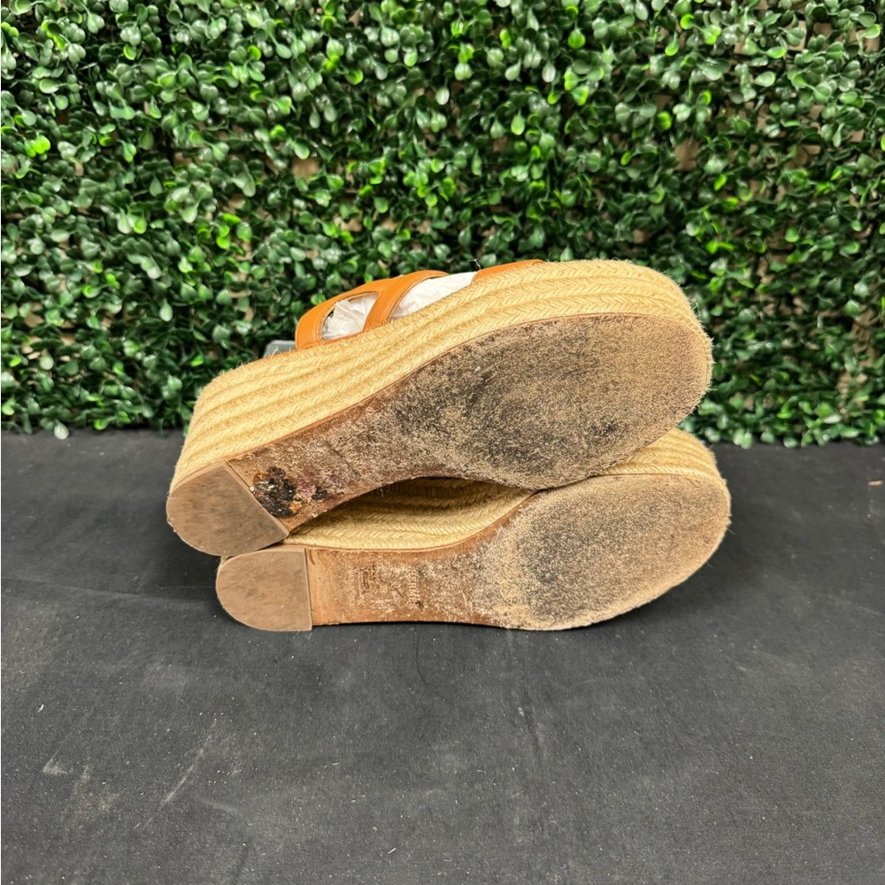 HERMES Nappa Ithea Espadrille Wedge Sandals - W9 - Picture 7 of 12